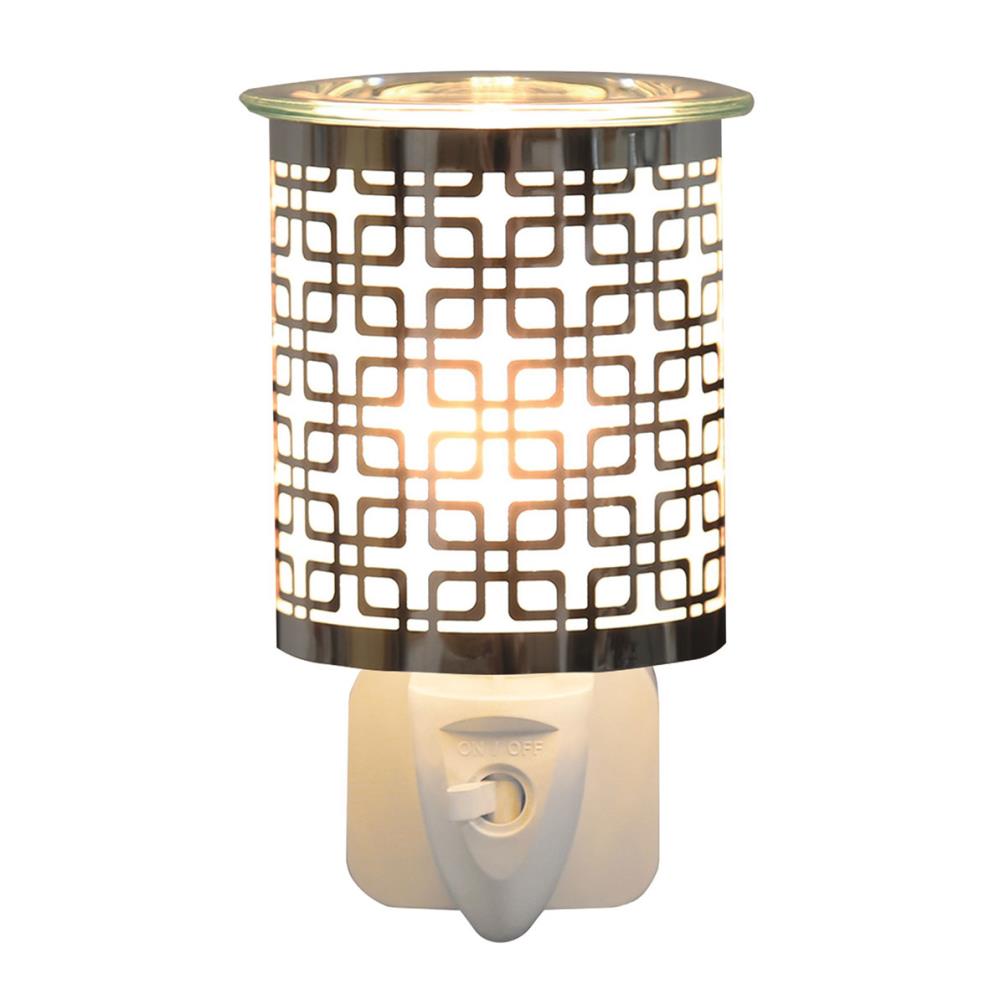 Aroma Chrome Squares Plug In Wax Melt Warmer Extra Image 1